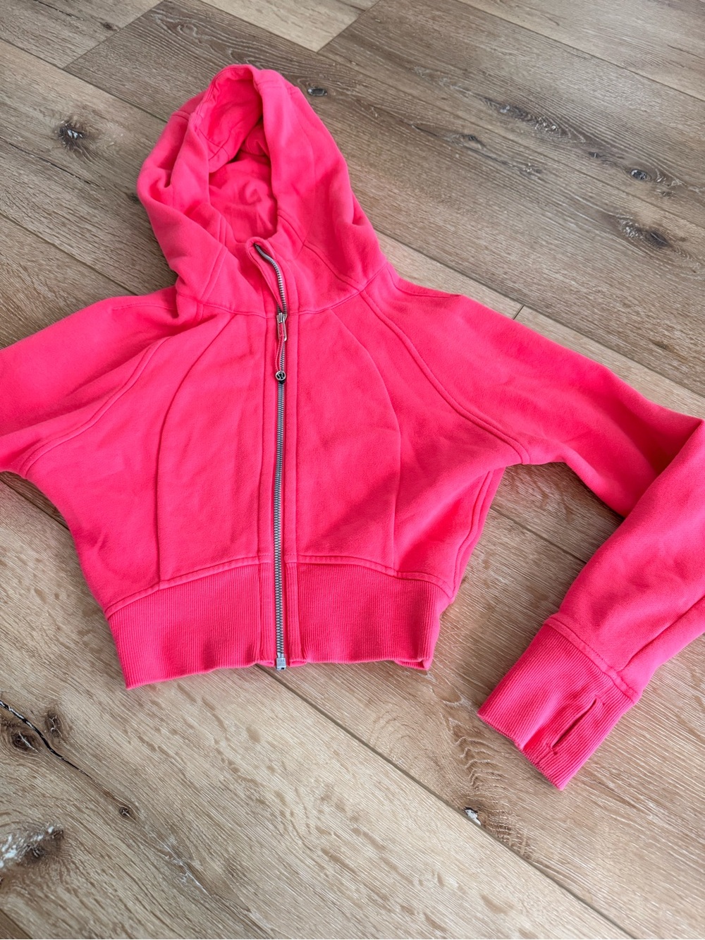 lululemon athletica Hot Pink Cropped Zip Hoodie size 2